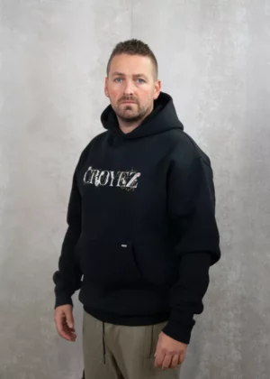 Croyez chrome flower hoodie vintage black