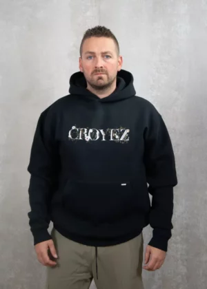 Croyez chrome flower hoodie vintage black