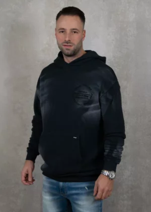 Croyez cloud washing hoodie vintage black