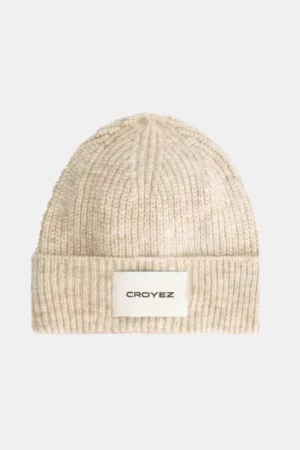 Croyez label beanie beige