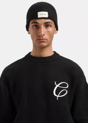 Croyez label beanie black