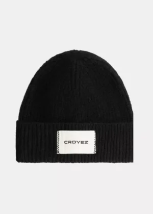 Croyez label beanie black