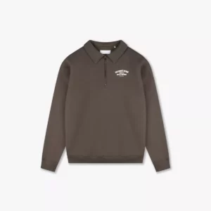 Croyez ultime half zip sweater brown