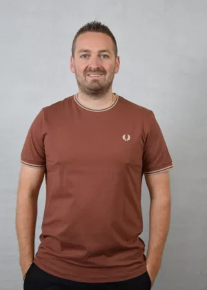 Fred Perry m1588 w52 whisky brown/porrige marl