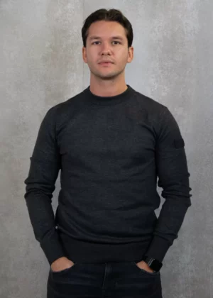 Malelions knitted crewneck 201 antra