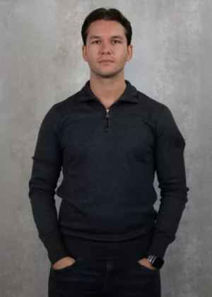 Malelions knitted quarter zip 201 antra