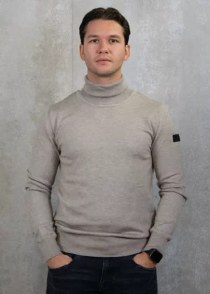 Malelions knitted turtleneck 336 taupe