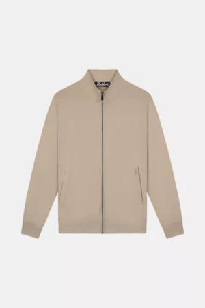 Malelions logo zip vest 336 taupe