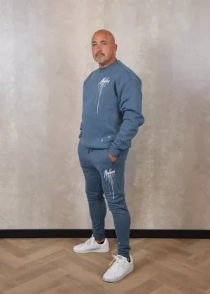 Malelions regular painter sweatpants 970 blue slate