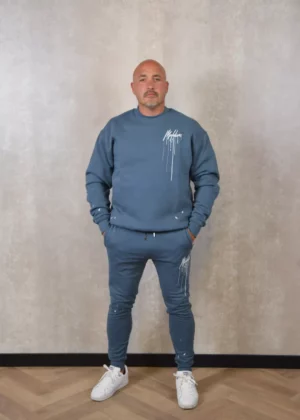 Malelions regular painter sweatpants 970 blue slate