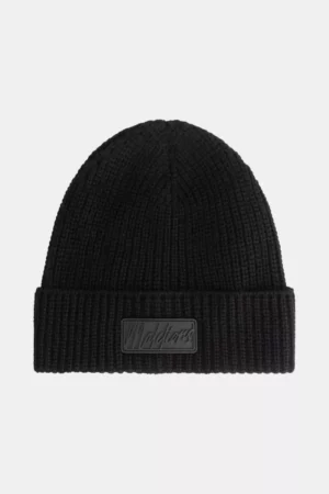 Malelions ribbed beanie scarf set 900 black