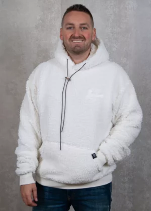 Malelions sherpa signature hoodie 333 off-white