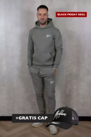 Malelions signature tracksuit dry sage