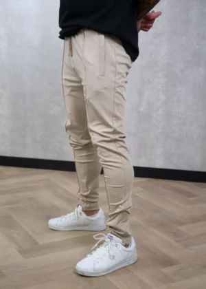 Malelions slim logo trackpants 336 taupe