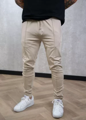 Malelions slim logo trackpants 336 taupe