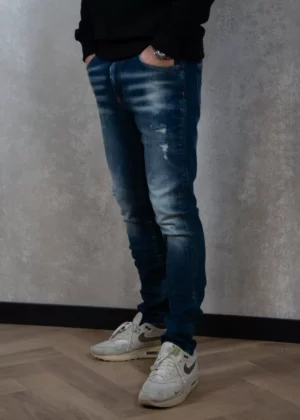 Malelions slim regular destroyed jeans 317 dark blue
