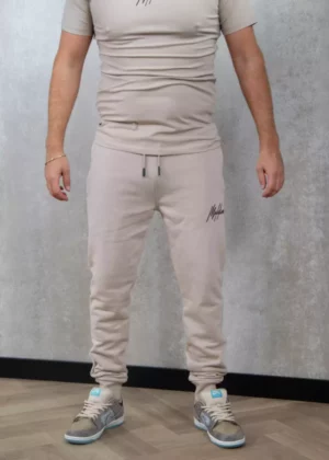 Malelions striped signature sweatpant 120 beige