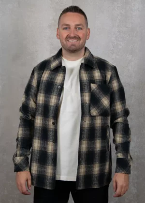 OFF THE PITCH checkmate overshirt 200 reed yellow