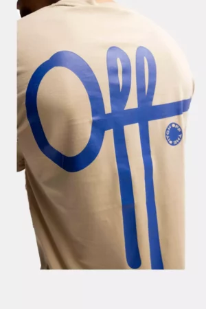 OFF THE PITCH fullstop slim fit tee ss24 103/sand/blue