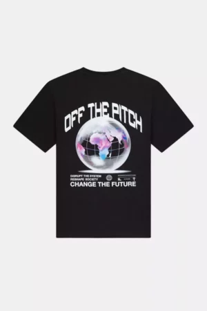 OFF THE PITCH globe regular tee 998 black