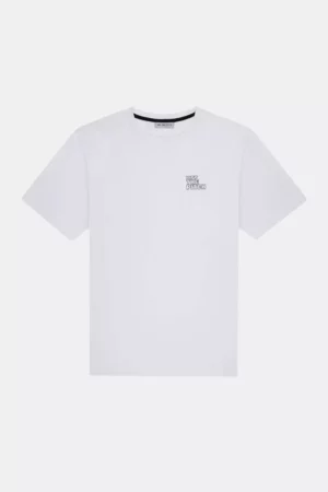 OFF THE PITCH outline regular tee 100 white