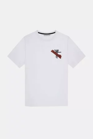 OFF THE PITCH tape off slim fit tee 100 white