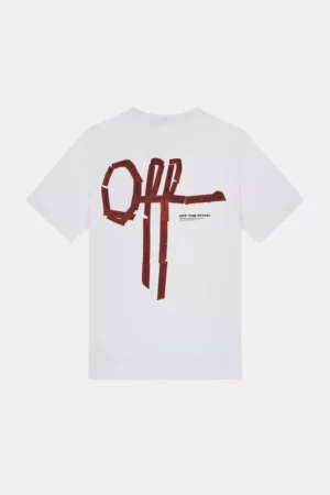 OFF THE PITCH tape off slim fit tee 100 white