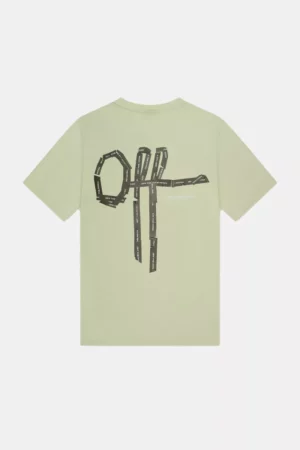 OFF THE PITCH tape off slim fit tee 507 gleam green