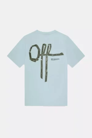 OFF THE PITCH tape off slim fit tee 609 pastel blue