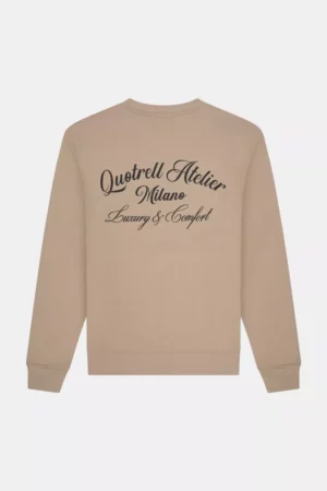 Quotrell atelier milano crewneck taupe/black