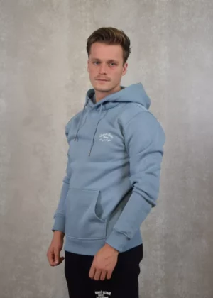 Quotrell atelier milano hoodie muted blue/white