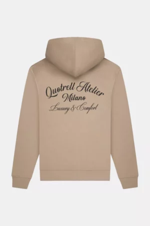 Quotrell atelier milano hoodie taupe/black