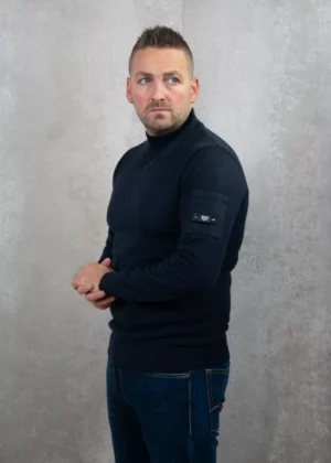 Quotrell cannes knitted sweater navy