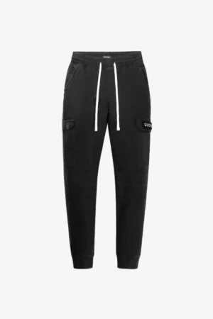 Quotrell casablanca cargo pants black/white