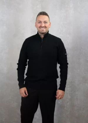 Quotrell d'azur knitted halfzip black