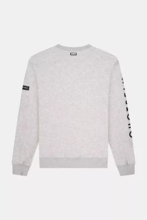 Quotrell defender crewneck light grey melee/bla