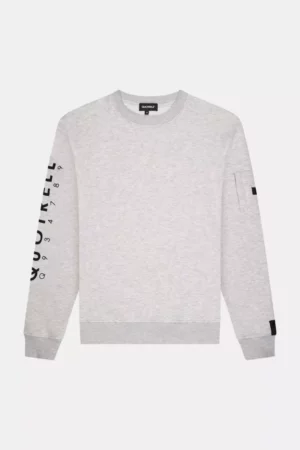 Quotrell defender crewneck light grey melee/bla