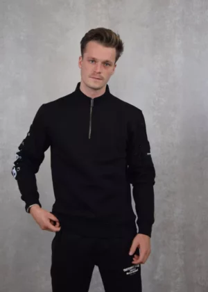 Quotrell defender halfzip black/white