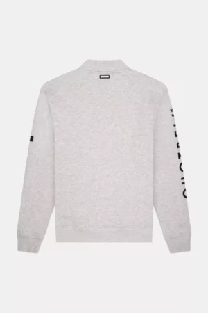 Quotrell defender halfzip light grey melee/bla