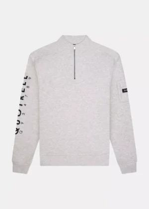 Quotrell defender halfzip light grey melee/bla