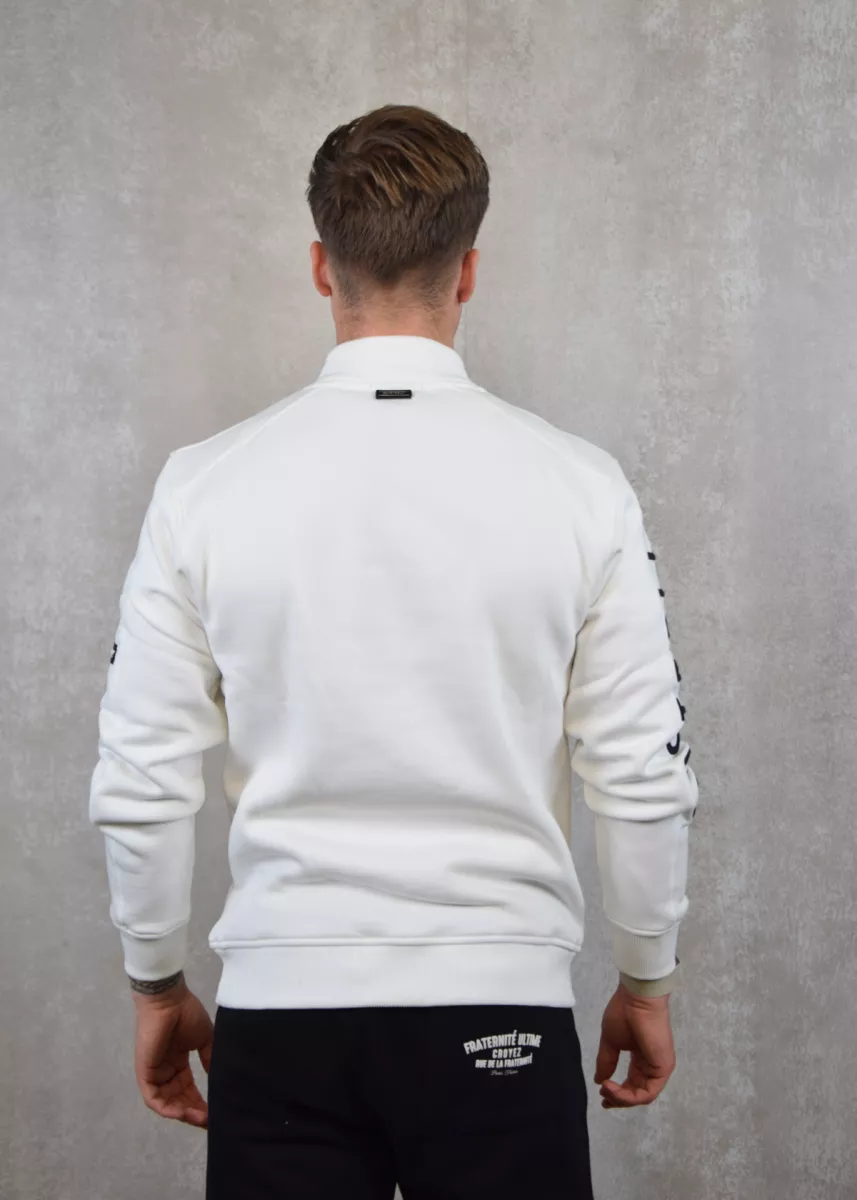 Quotrell defender halfzip off white/black