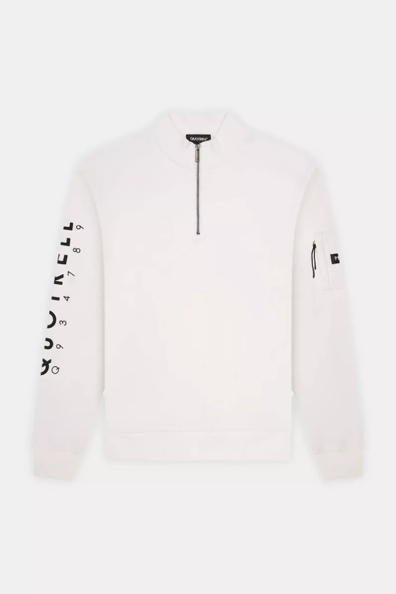 Quotrell defender halfzip off white/black
