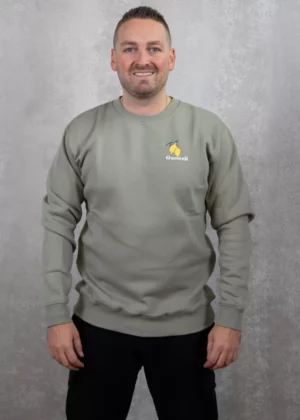 Quotrell limone crewneck faded olive/white