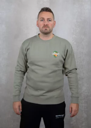 Quotrell mineola crewneck faded olive/white