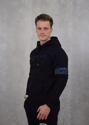 Quotrell omega hoodie black/cobalt