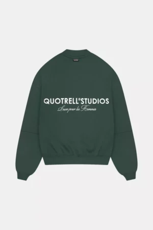 Quotrell studios crewneck petrol/white