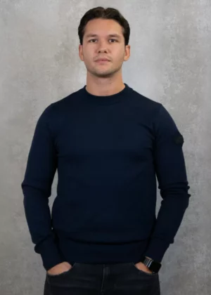 Malelions knitted crewneck 303 navy