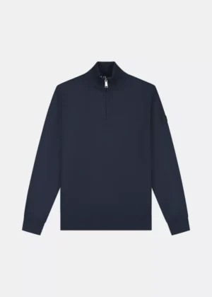 Malelions knitted quarter zip 303 navy