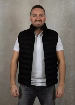 Malelions melange padded vest black