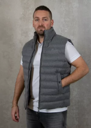 Malelions melange padded vest Grey